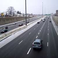 Highway 8 as seen from Franklin Street bridge in Kitchner, Ontario, Canada