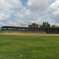 Hollinger Park grandstands in Timmins, Ontario, Canada