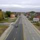 View from overpass near Chippewa Creek in North Bay, Ontario, Canada