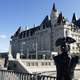 Statue and castle in Ottawa, Ontario, Canada