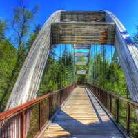 Bridge to the canyon at Ouimet Canyon, Ontario, Canada