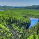 Lake and forest at Ouimet Canyon, Ontario, Canada