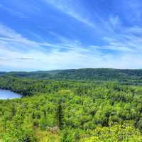 Forest and Bay at Pigeon River Provincial Park, Ontario, Canada