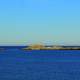 Island from afar at Sleeping Giant Provincial Park, Ontario, Canada