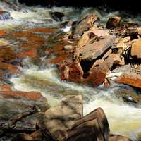 Rushing Waters of Joe Creek at Sleeping Giant Provincial Park, Ontario, Canada