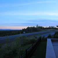 Highway from the lookout in Thunder Bay, Ontario, Canada
