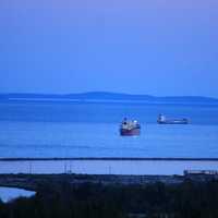 Ship on Superior in Thunder Bay, Ontario, Canada