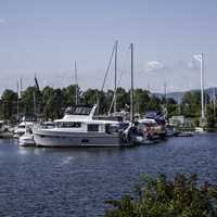 Rows of Boats in Marina in Thunder Day, Ontario