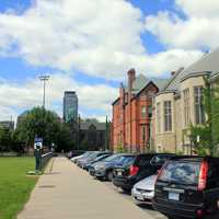 Sky and campus scape in Toronto, Ontario, Canada