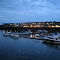 Another image of the Old Port at night in Montreal, Quebec, Canada