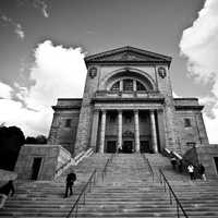 Frontal Shot of monument building in Montreal, Quebec, Canada