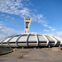 Montreal Stadium with sky in Quebec, Canada