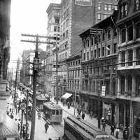 Saint Jacques Street in Montreal, Quebec, Canada