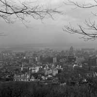 View of Montreal from Mount Royal in 1939 in Quebec, Canada