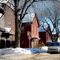 Gordon Street houses in Sherbrooke in Quebec