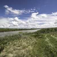 Downstream landscape on the Saskatchewan River