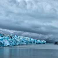 Hubbard Glacier and sea landscape in the Yukon Territory, Canada