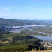 Landscape around Dawson City in the Yukon Territory