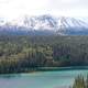 Majestic Landscape with lake, Mountains, and Forest in Yukon Territory, Canada