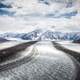 Path and Mountain Landscape in the Yukon Territory, Canada