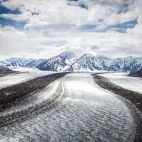 Path into the Mountains landscape in Yukon Territory, Canada