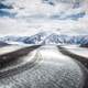 Path into the Mountains landscape in Yukon Territory, Canada