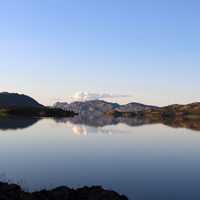 Landscape at Lake Laberge in Whitehorse, Yukon Territory