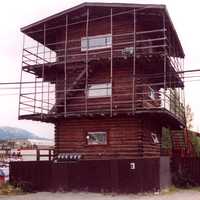 Three-story log skyscraper in Whitehorse, Yukon Territory