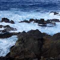 Rocky Coastline of Easter Island, Chile