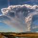 Giant smoke cloud from Volcano in Chile