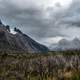 Mountains, landscape, sky, and clouds in Torres del Paine, Chile