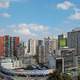 Building and skyline in Santiago, Chile