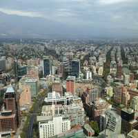 Buildings and Cityscape and clouds of Santiago, Chile