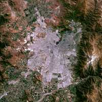 Satellite image of Santiago, Chile