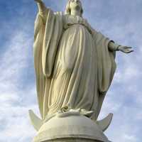 The statue of the Virgin Mary in Santiago, Chile
