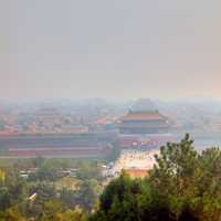 Far view of Forbidden City in Beijing, China