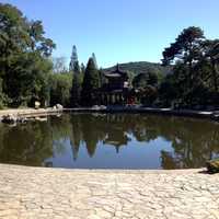 Pool in park in Beijing, China