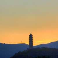 Pagoda at Dusk in Bejing, China