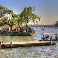 Lake and shore at Summer Palace in Beijing, China