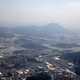 Aerial view of Shenzhen landscape under Fog