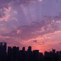 Purple Skies of Dusk over Shenzhen