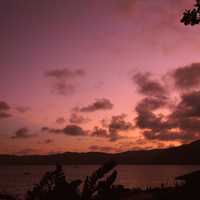 Sanya Sunset with red sky