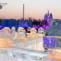 Inside the Ice Castle in Harbin