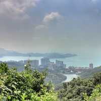 City, Bay, and Hills in Hong Kong, China