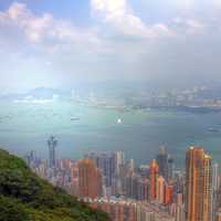 Foggy Day over Hong Kong, China