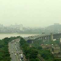 Wuhan Banner Bridge over the river Panoramic