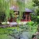 House and pond in Garden in Nanjing, China