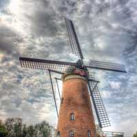 Windmill and Sky in Nanjing, China
