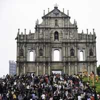 Wall of Church on the hill in Macau