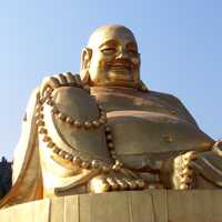 Large Golden Buddha Statue in Jinan, China